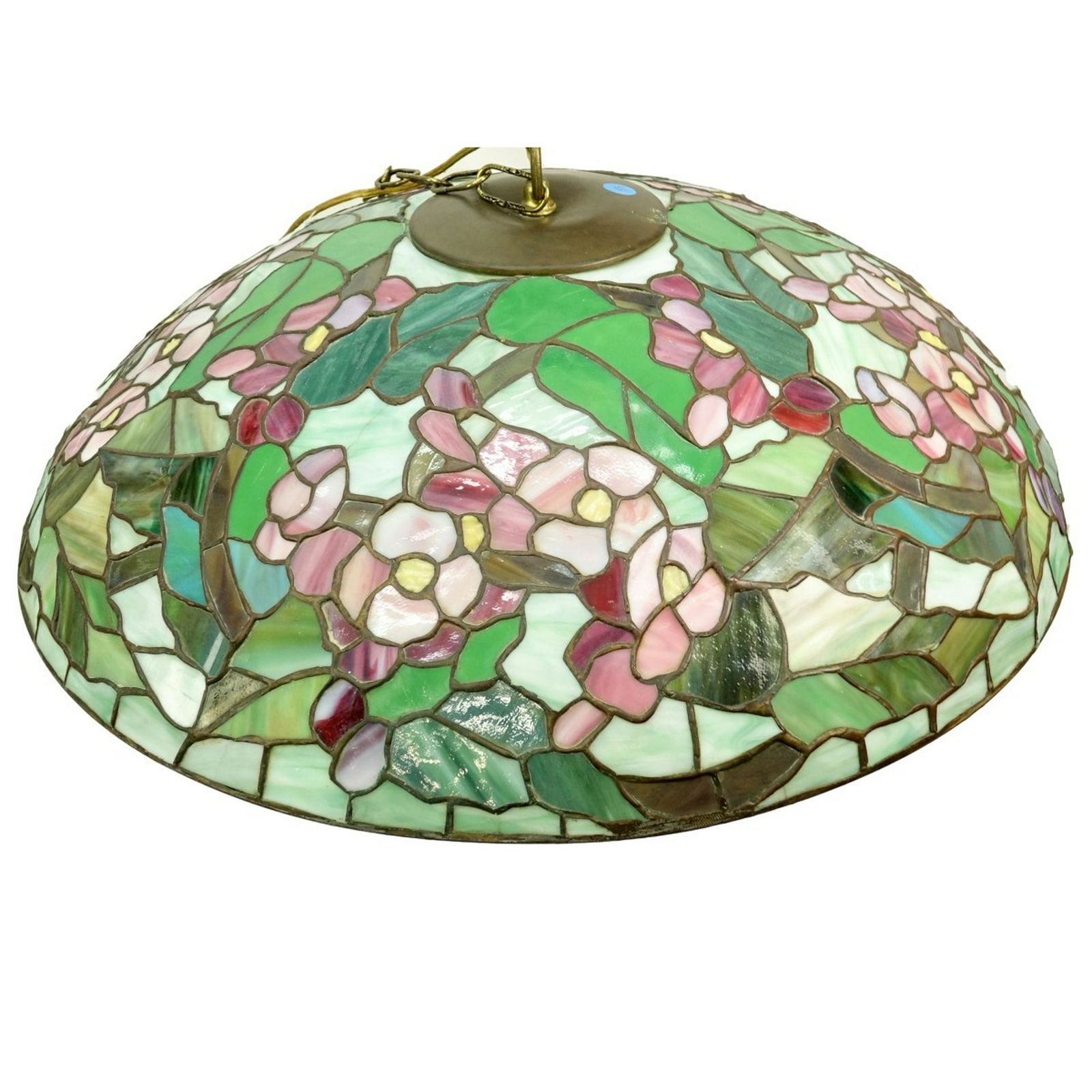 20th Century Leaded Glass Light Fixture (1 of 5)
