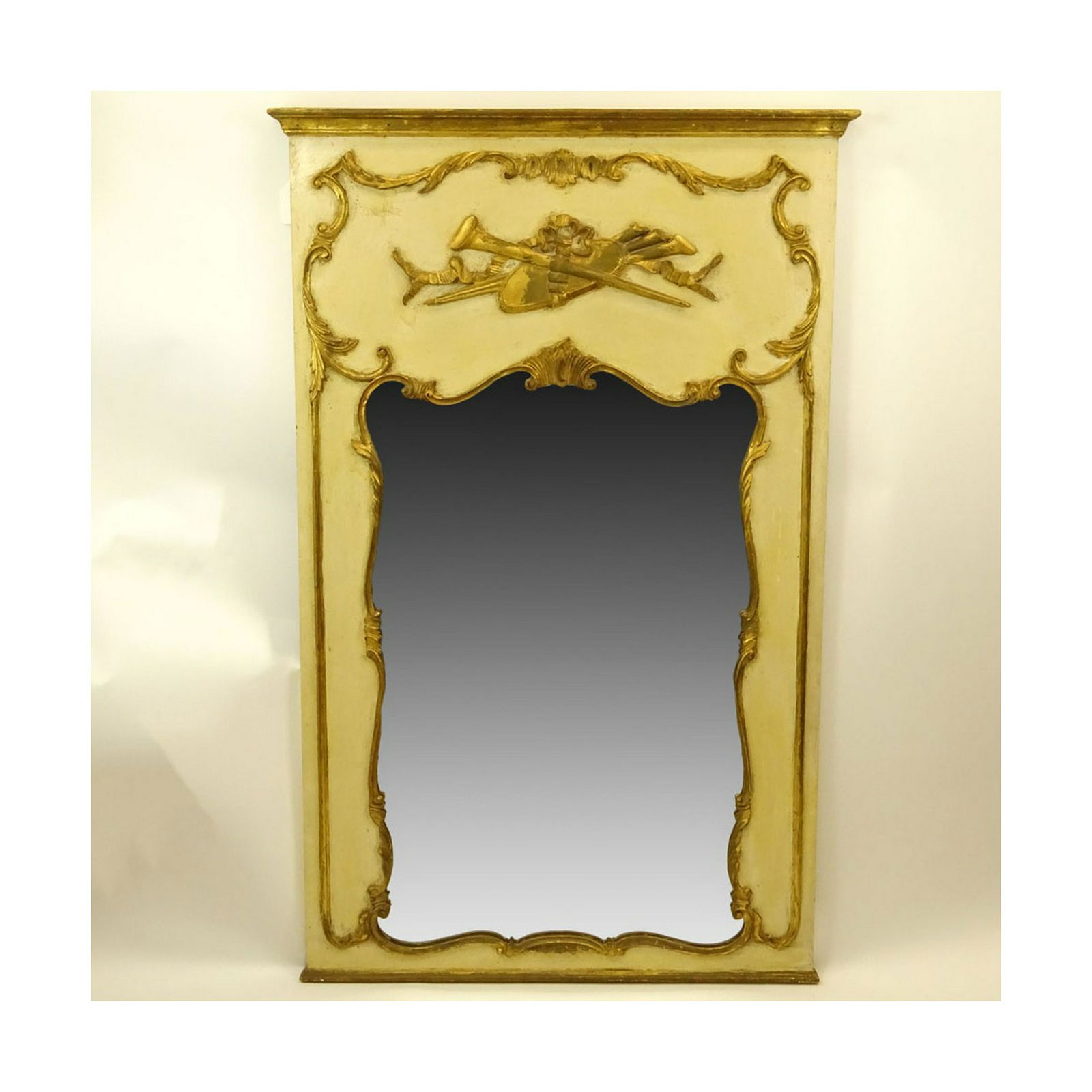 Mid 20th Century Louis XVI style Carved Painted an (1 of 3)