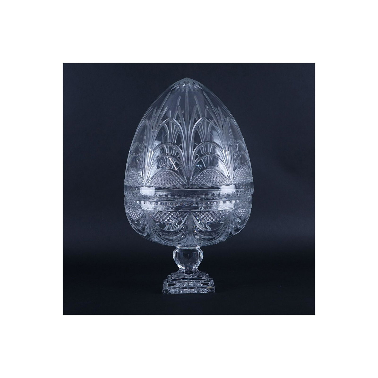 Oversized Irena Polish Cut Lead Crystal Ovoid Cove (1 of 4)