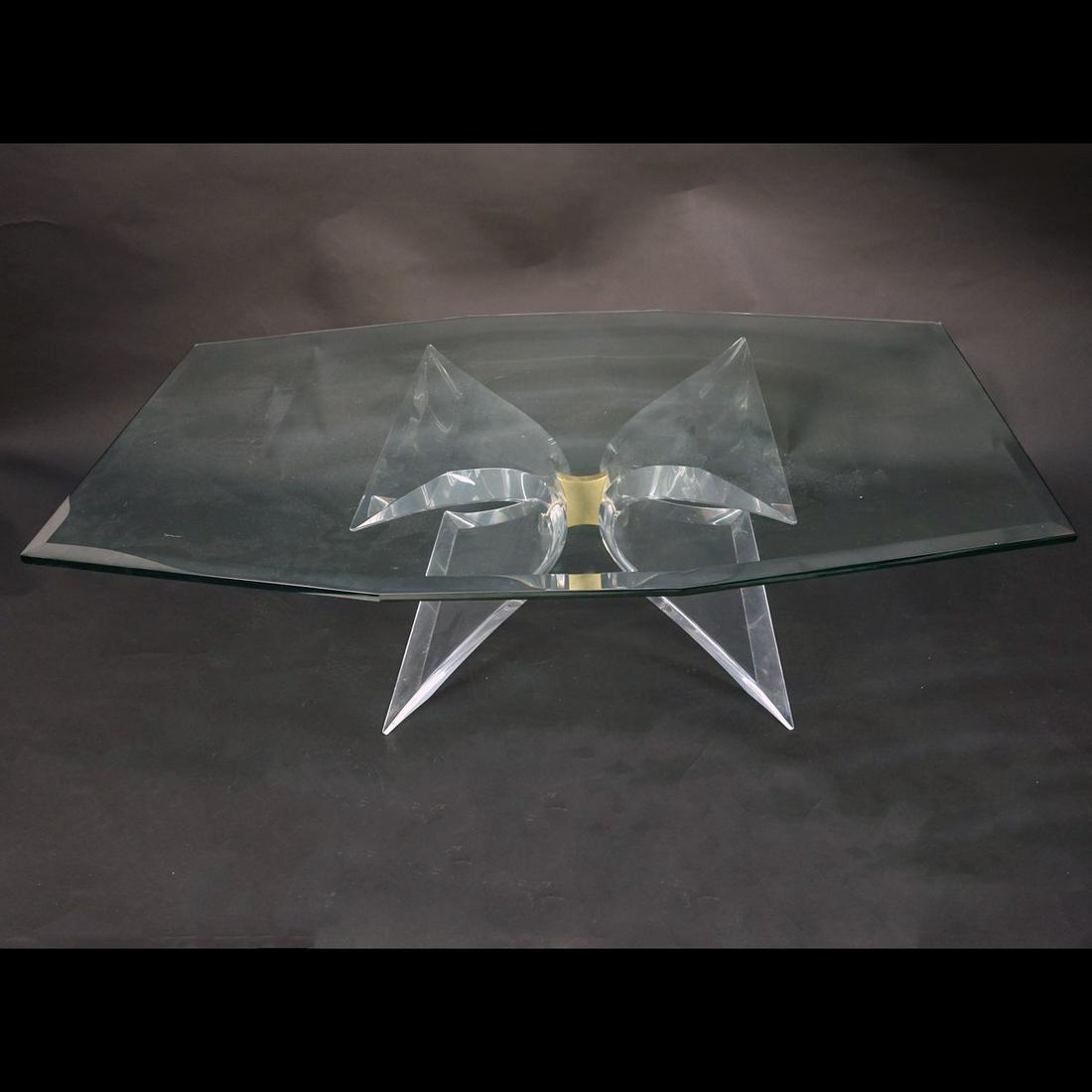 Lion In Frost Lucite Coffee Table (1 of 8)