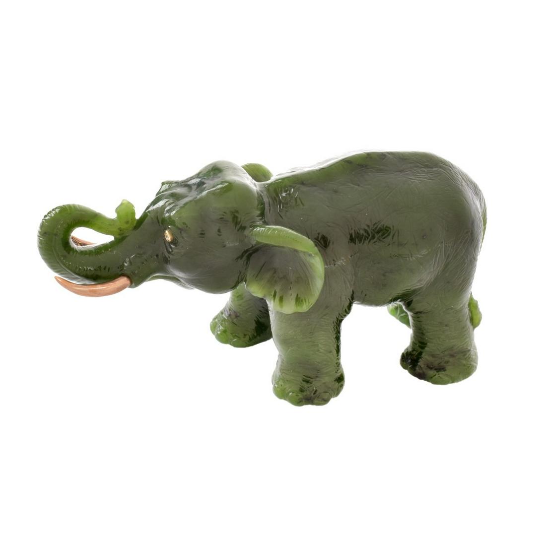 Russian Faberge Jade Elephant (1 of 4)