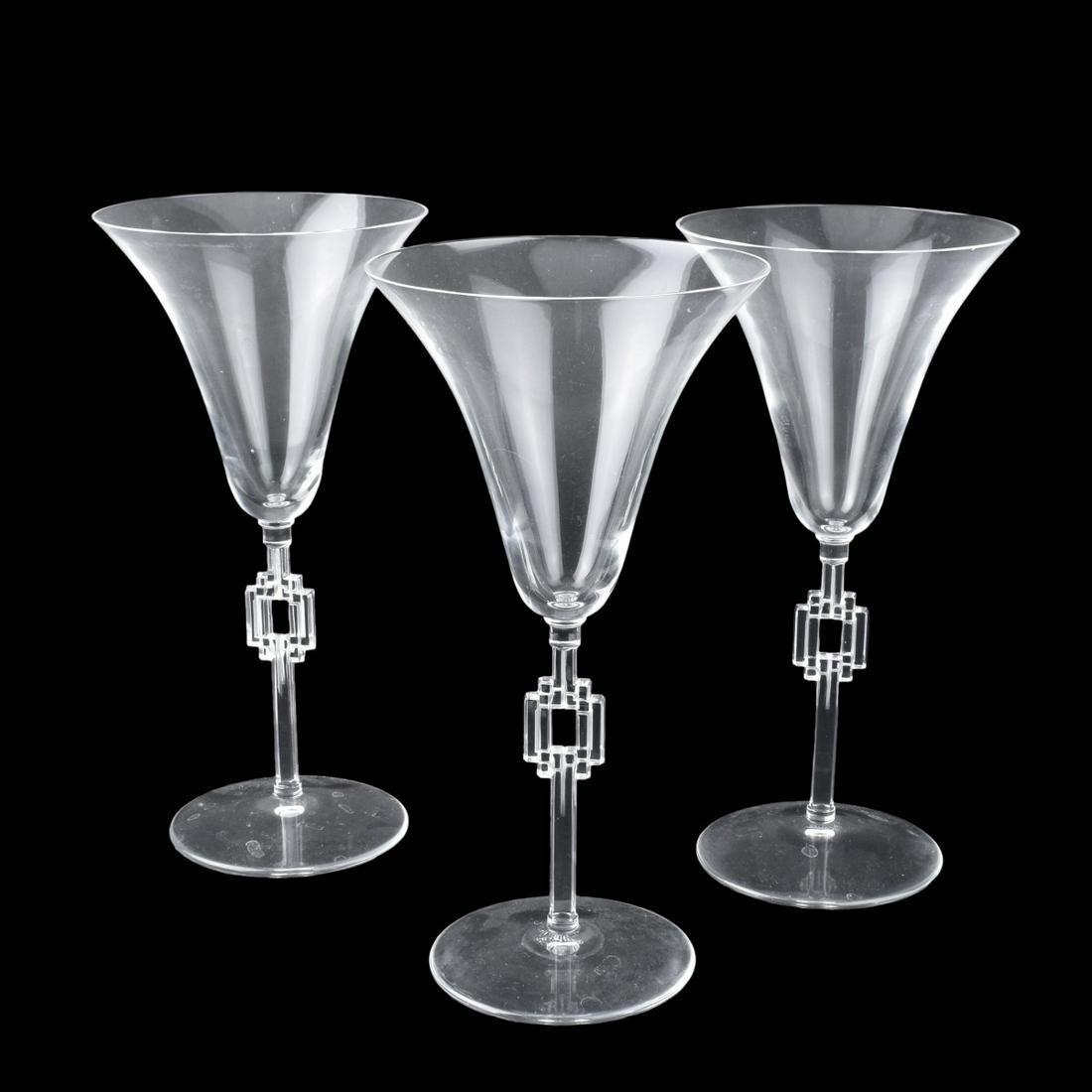 Three (3) Lalique "Tosca" Crystal Water Goblets (1 of 4)