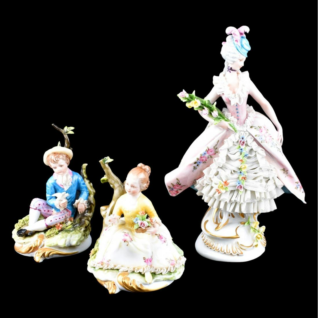 Three (3) Vintage Capodimonte Figurines (1 of 4)