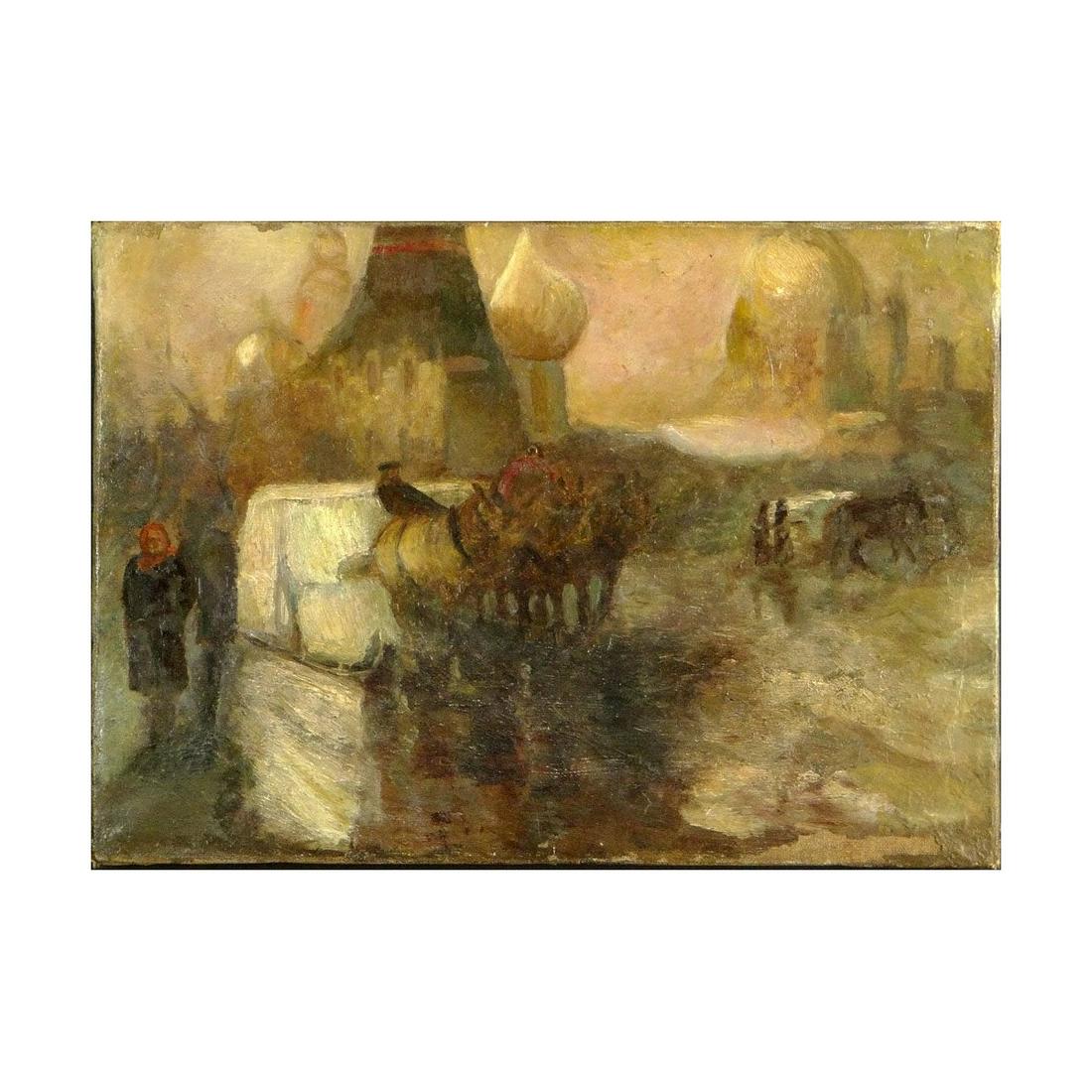 19/20th Century Russian School Oil on Canvas (1 of 2)