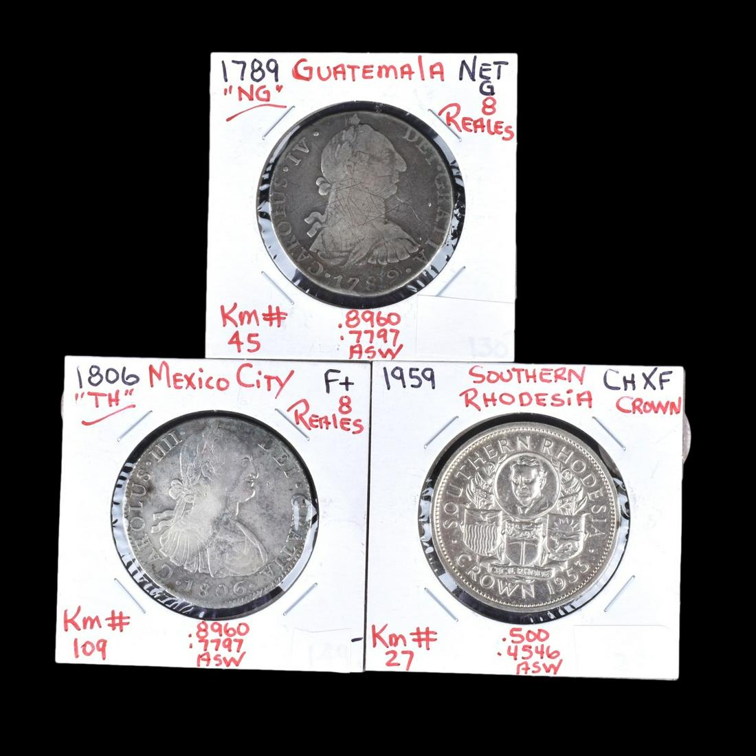 Three (3) Large Silver Coins (1 of 2)