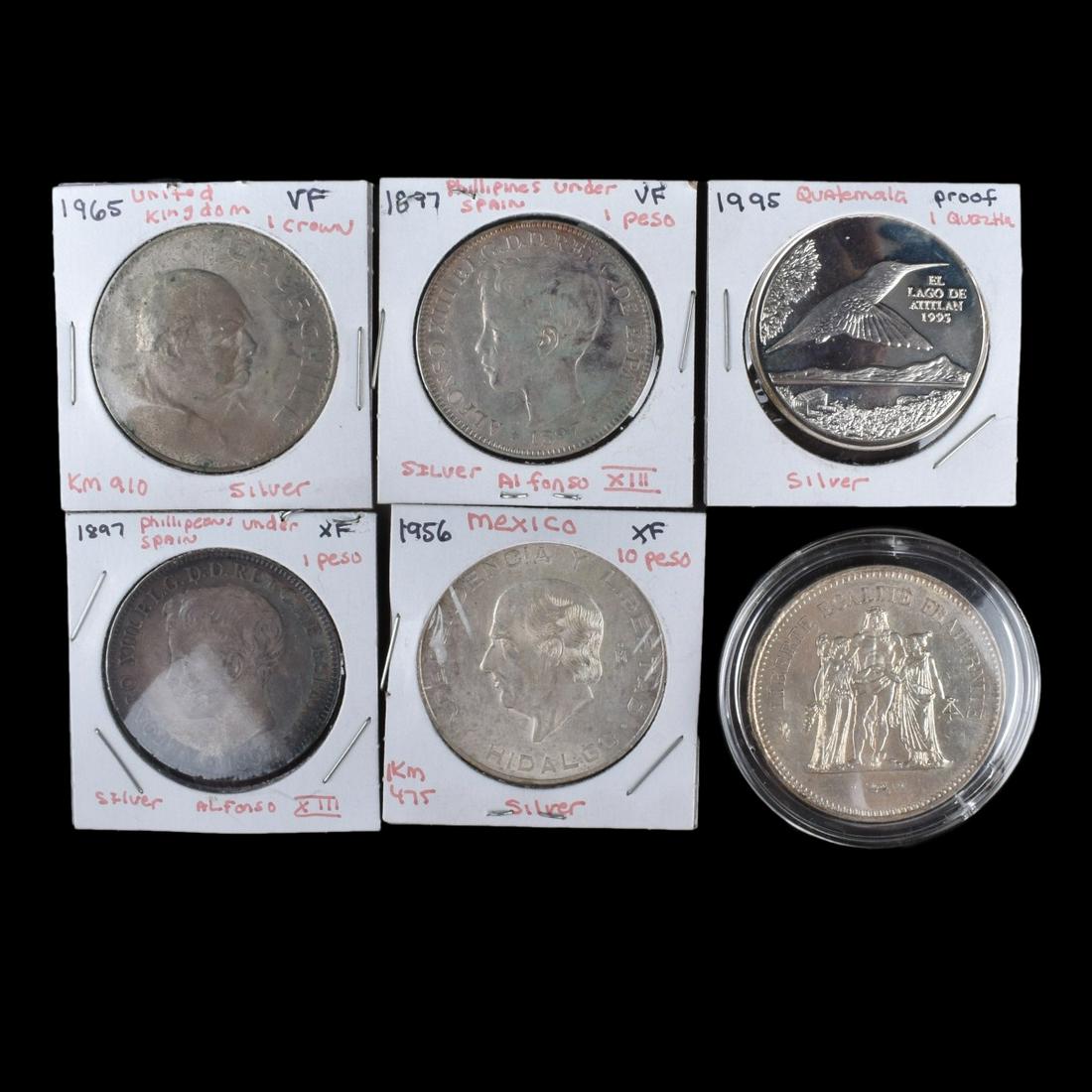 Six (6) Large Silver Coins (1 of 2)