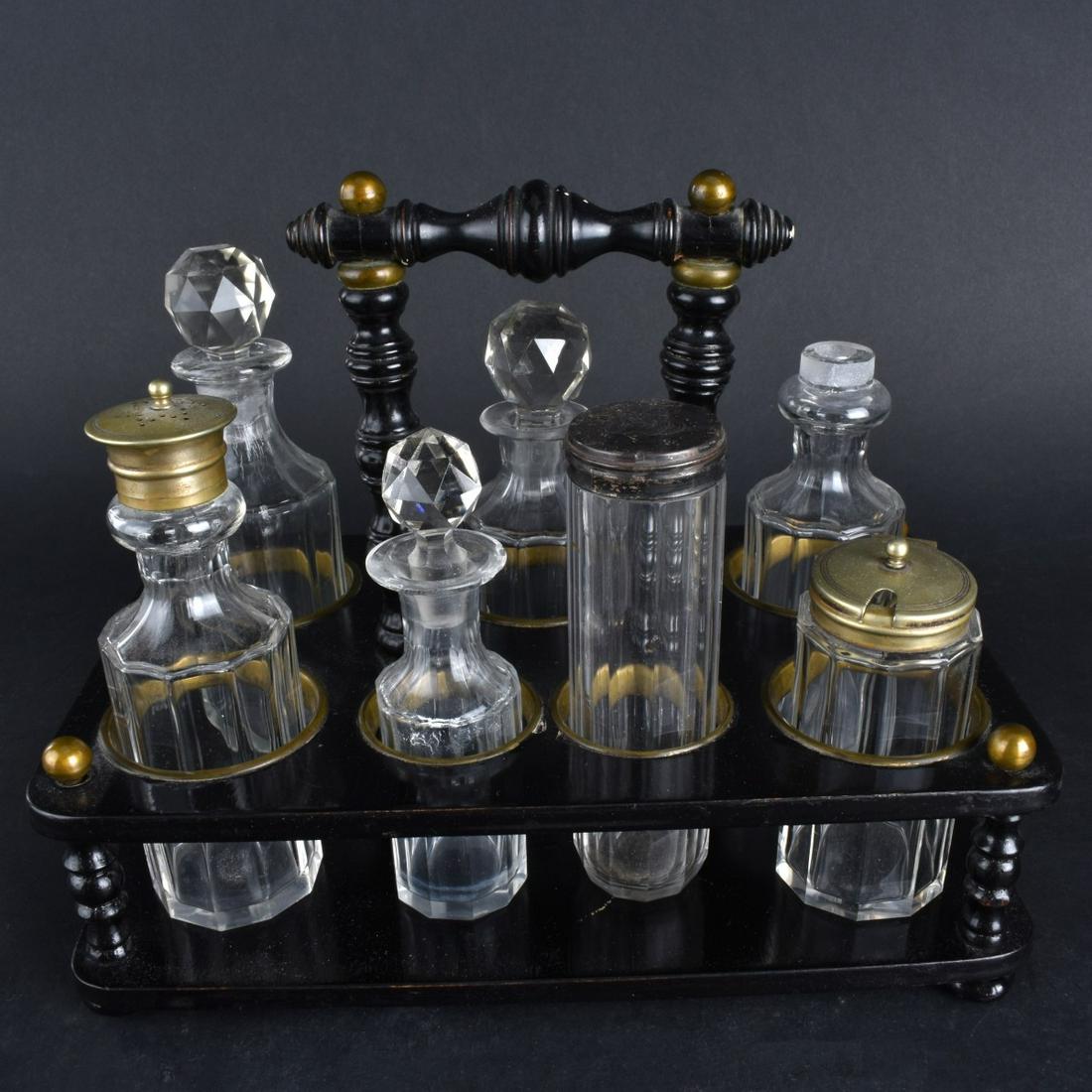 Wood and Glass Cruet Set (1 of 3)