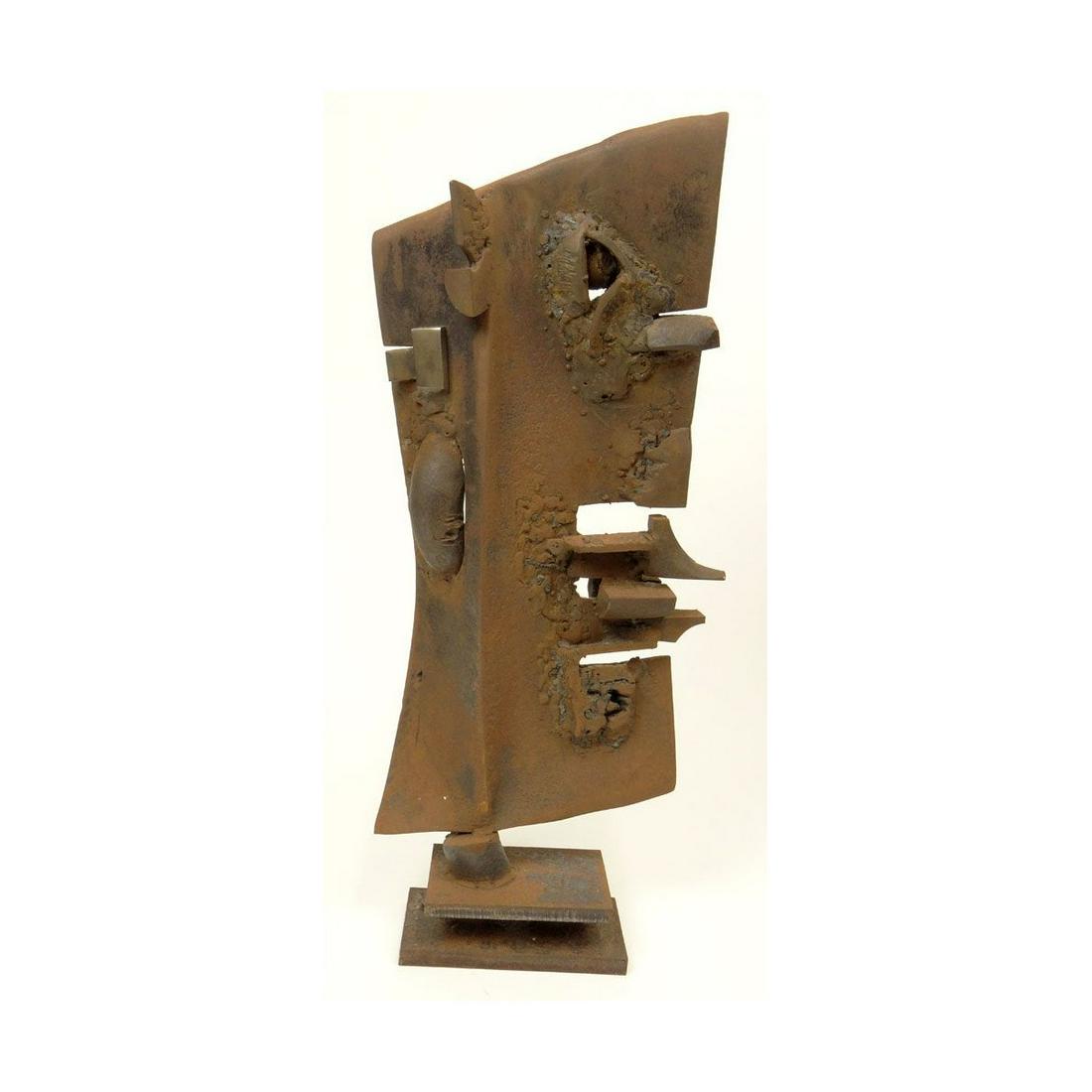 Tall Mid Century Modern Abstract Steel Sculpture (1 of 6)