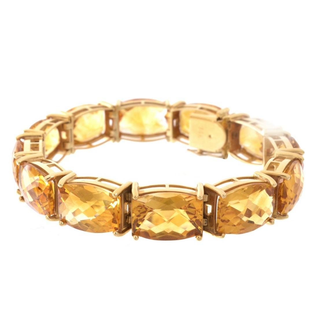 Vintage Citrine and 14K Bracelet (1 of 8)