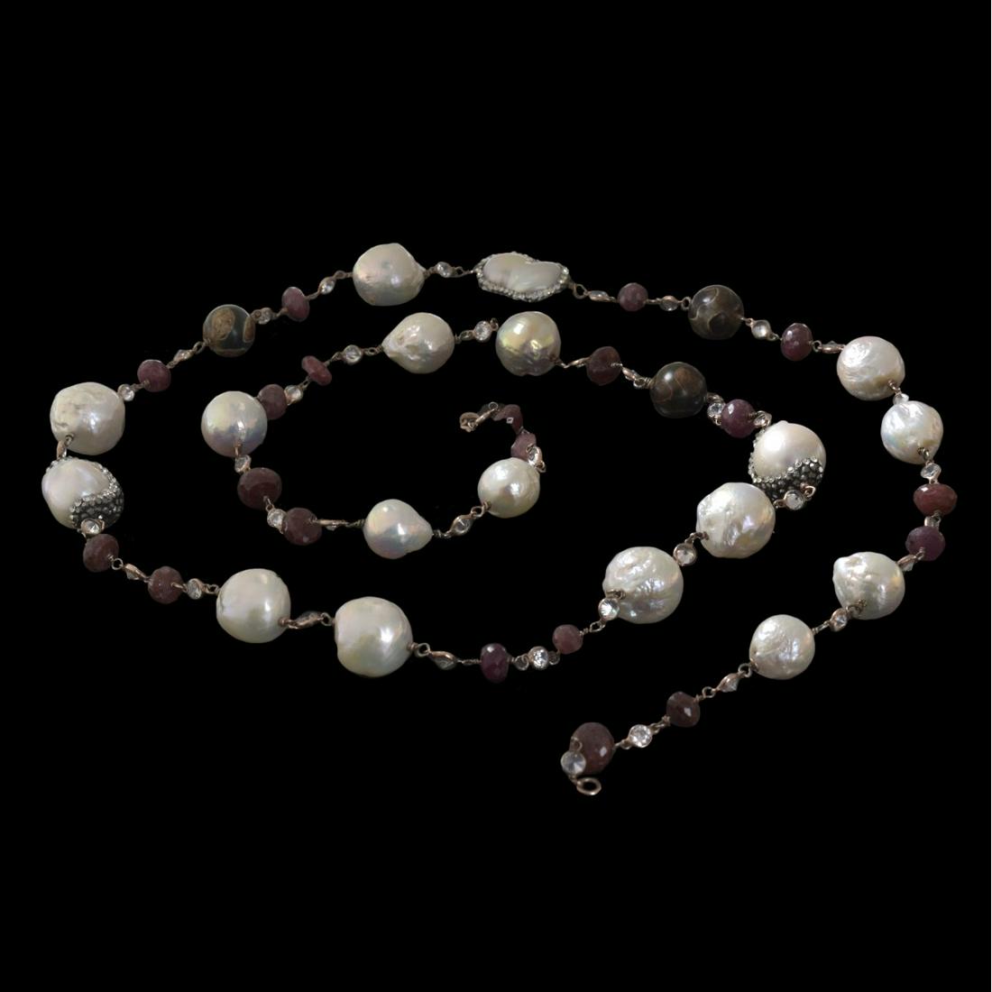 Vintage Indian Baroque Pearl Necklace (1 of 4)