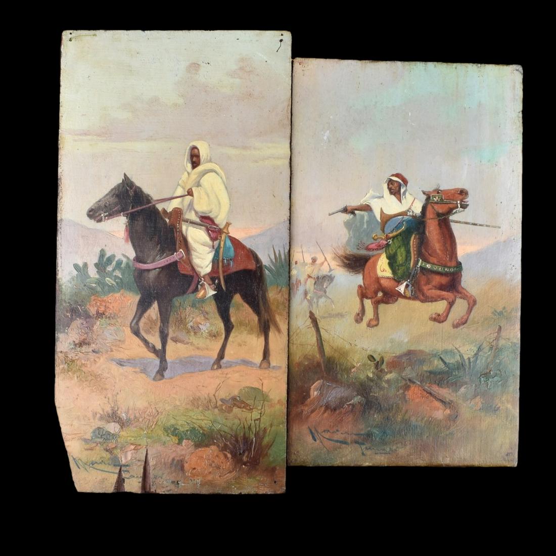 Orientalist School Oil on Wood Panels (1 of 5)