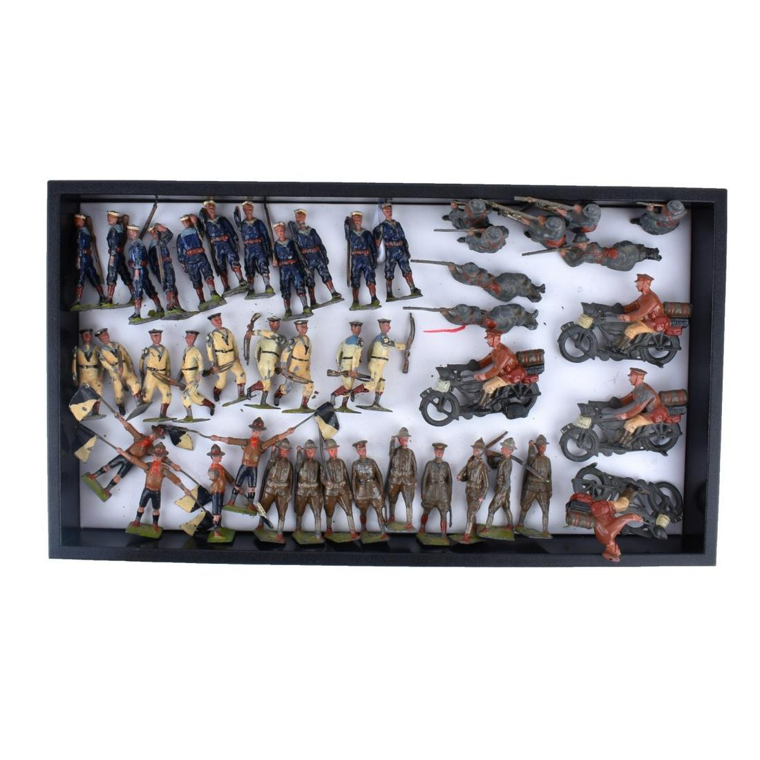 White Metal Toy Soldiers. 45 Soldiers. (1 of 2)