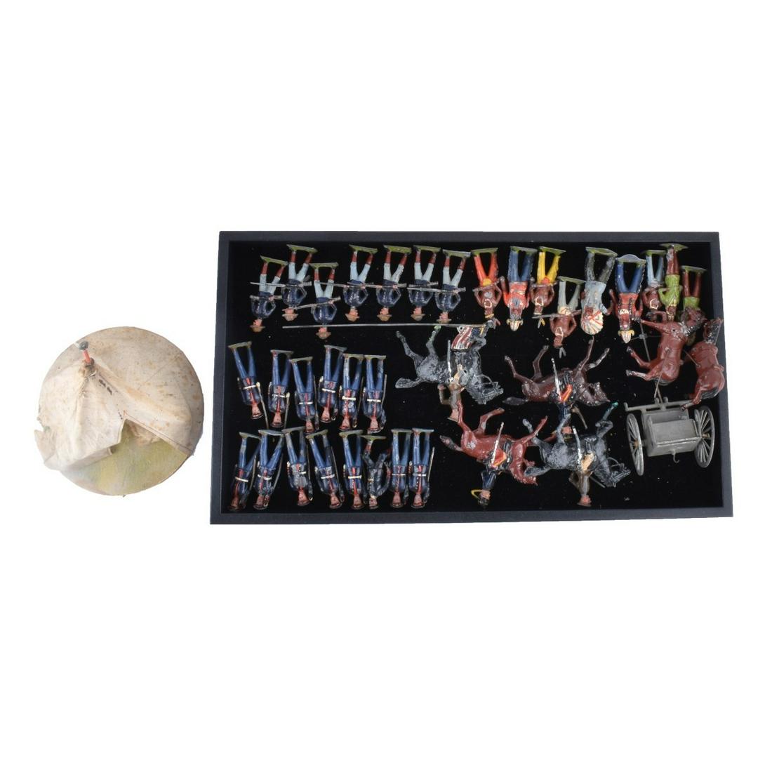 White Metal Toy Soldiers. 39 Pieces Teepee (1 of 2)