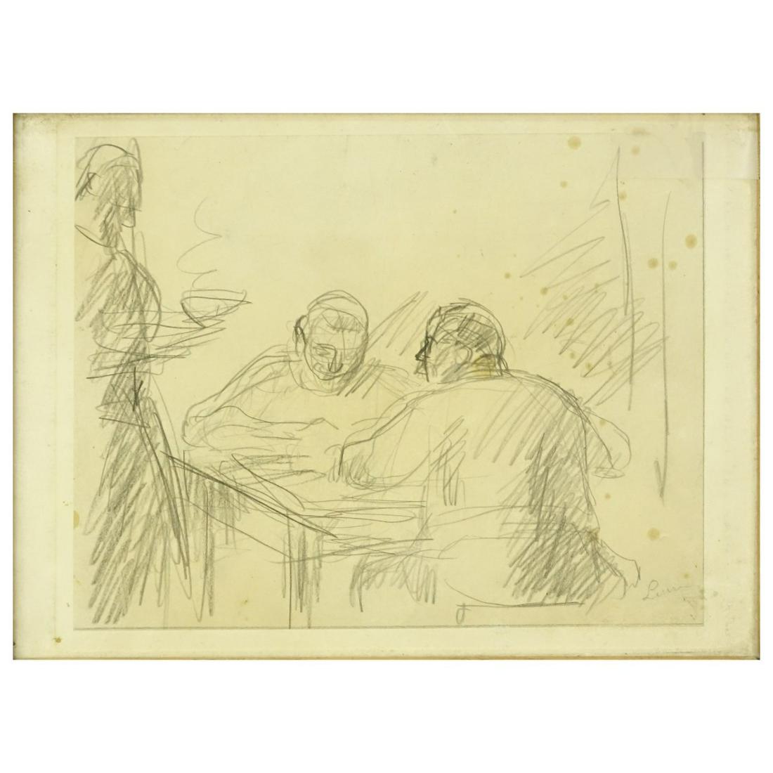 Attrib: Maximilien Luce Drawing (1 of 6)