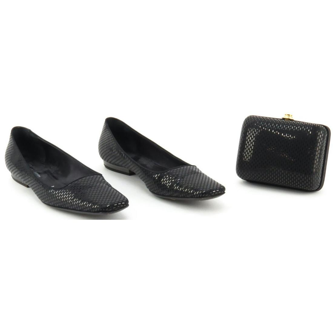 2 pcs St John Black Sequined Evening Clutch, Flats (1 of 7)