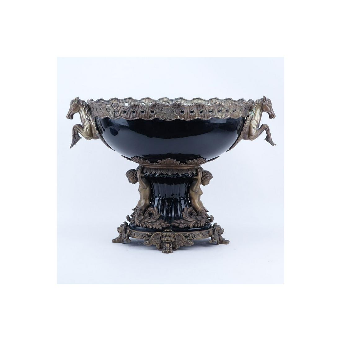 Large Modern Empire Style Bronze Mounted Porcelain (1 of 5)