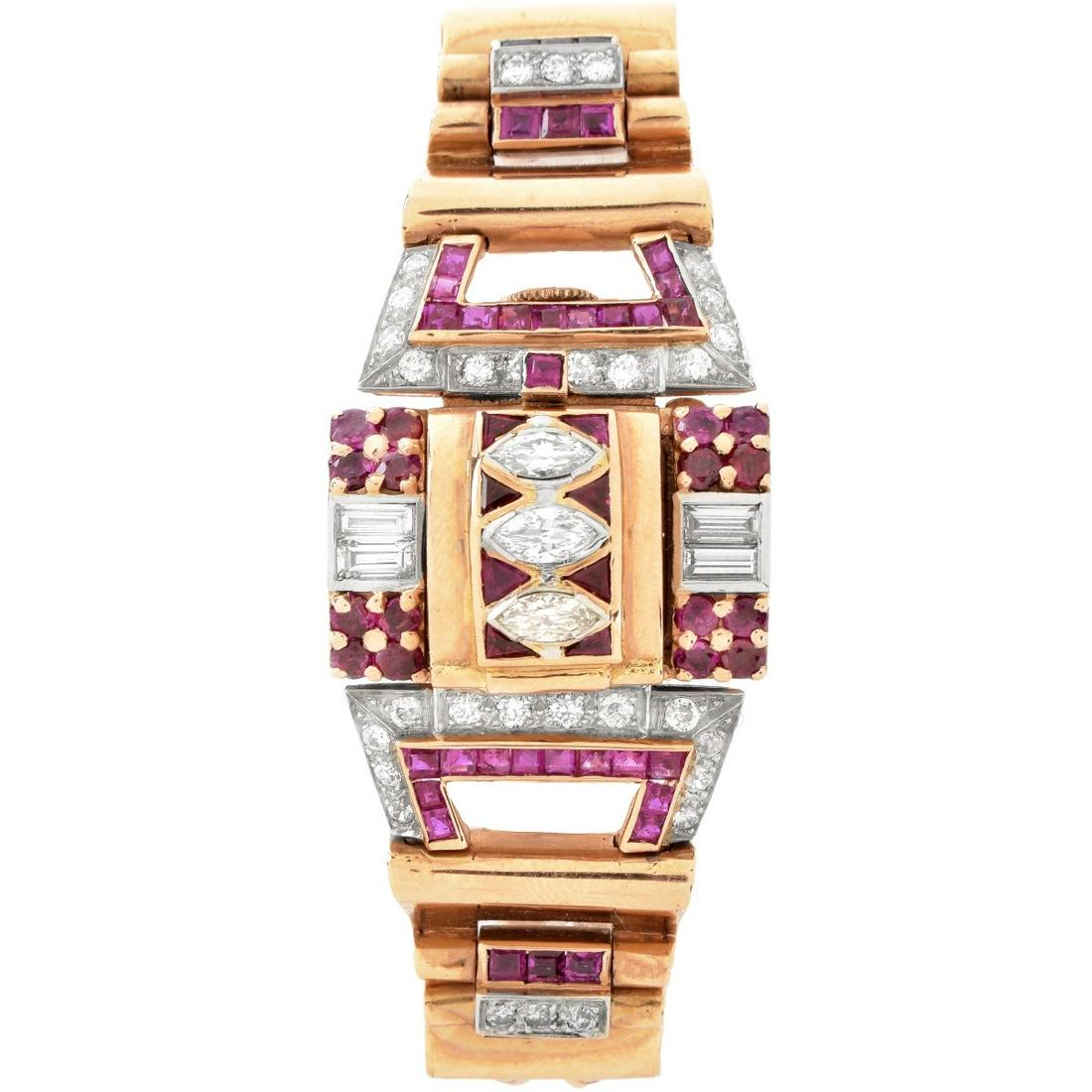 Retro Diamond and Ruby Watch (1 of 6)