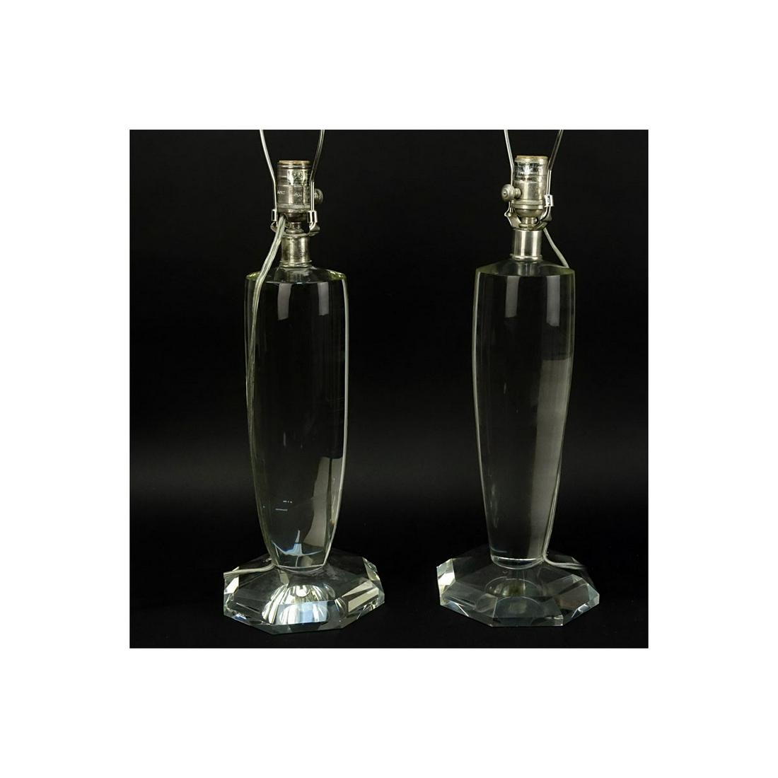 Pair of Visual Comfort & Co. Clear Crystal Lamps (1 of 6)