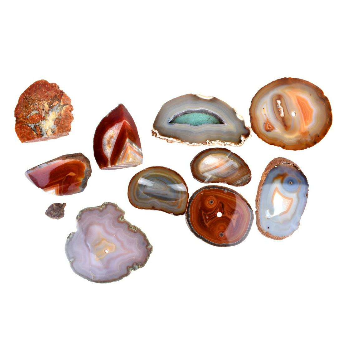 Eleven Brazilian Polished Agate Geodes (1 of 4)