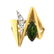 Retro Diamond, Tourmaline and 14K Ring - 2