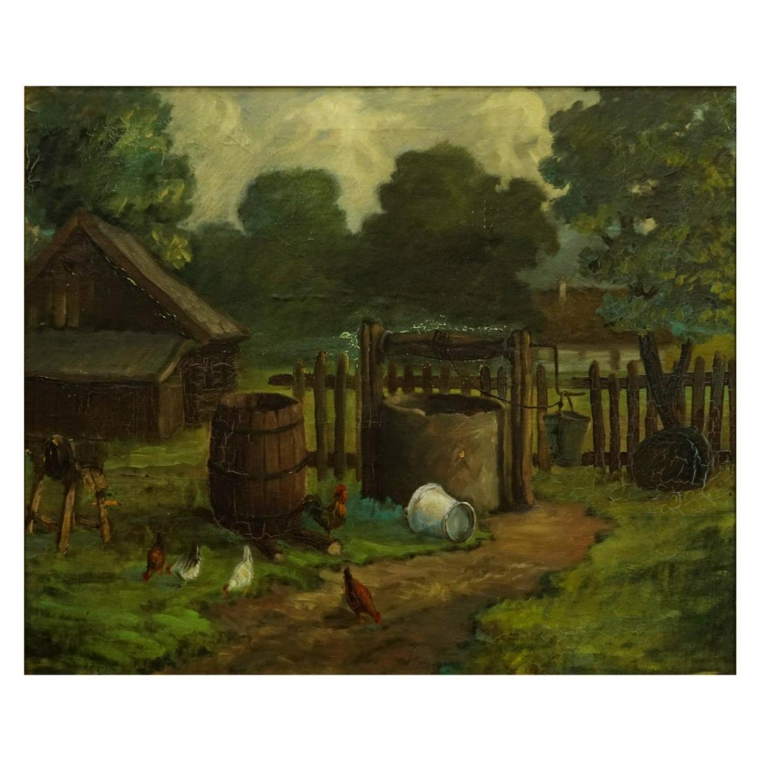 19/20C Polish School O/C Farm House (1 of 5)