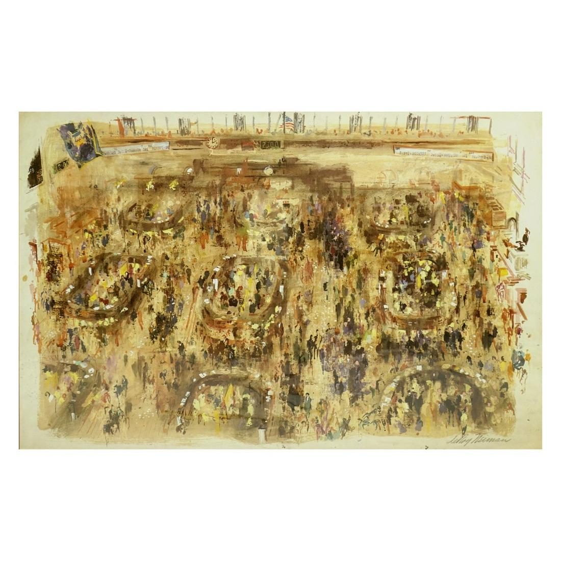 Leroy Neiman New York Stock Exchange Print (1 of 6)