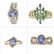 Four Vintage Gold and Gemstone Rings