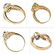 Four Vintage Gold and Gemstone Rings - 2