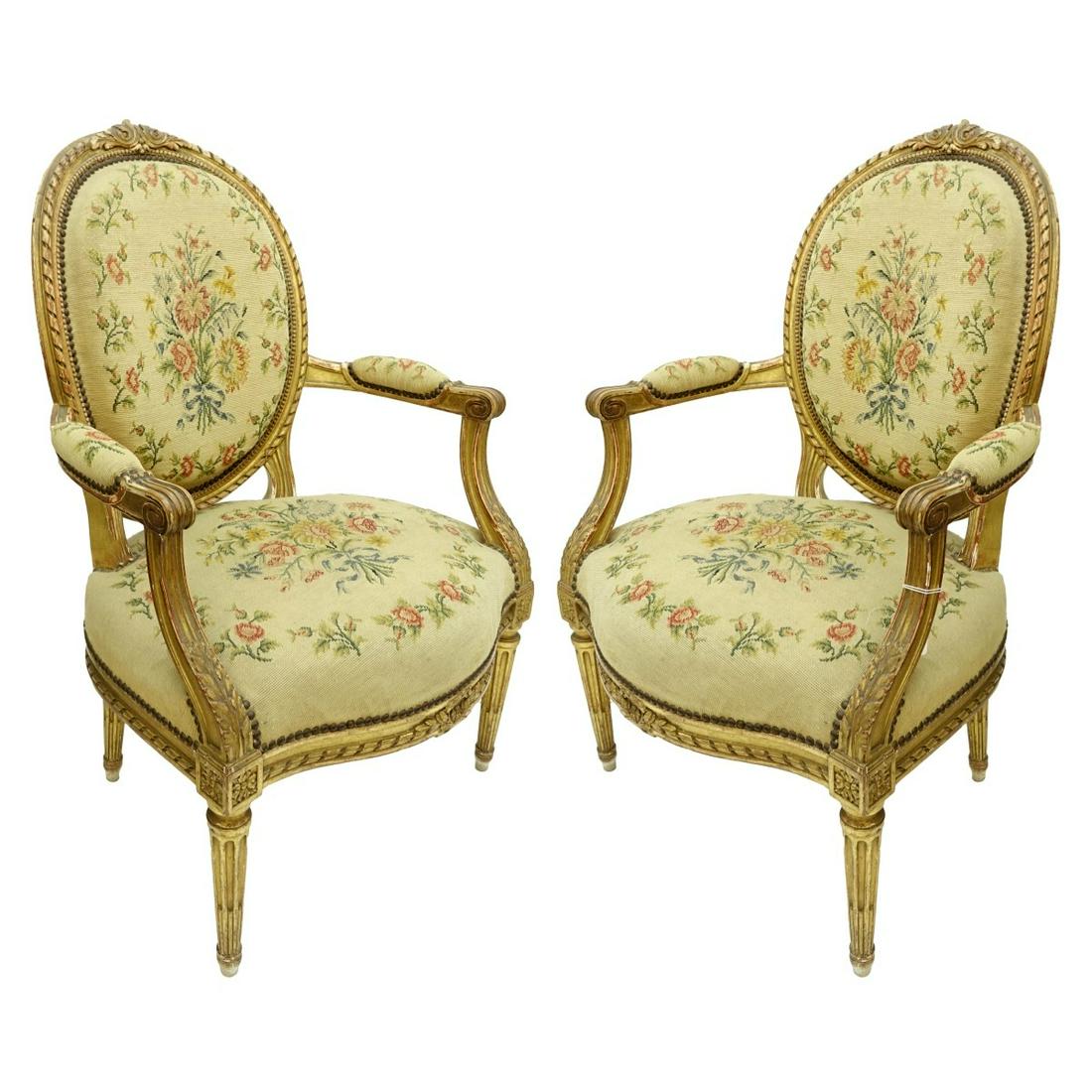 Louis XVI Style Arm Chairs (1 of 4)