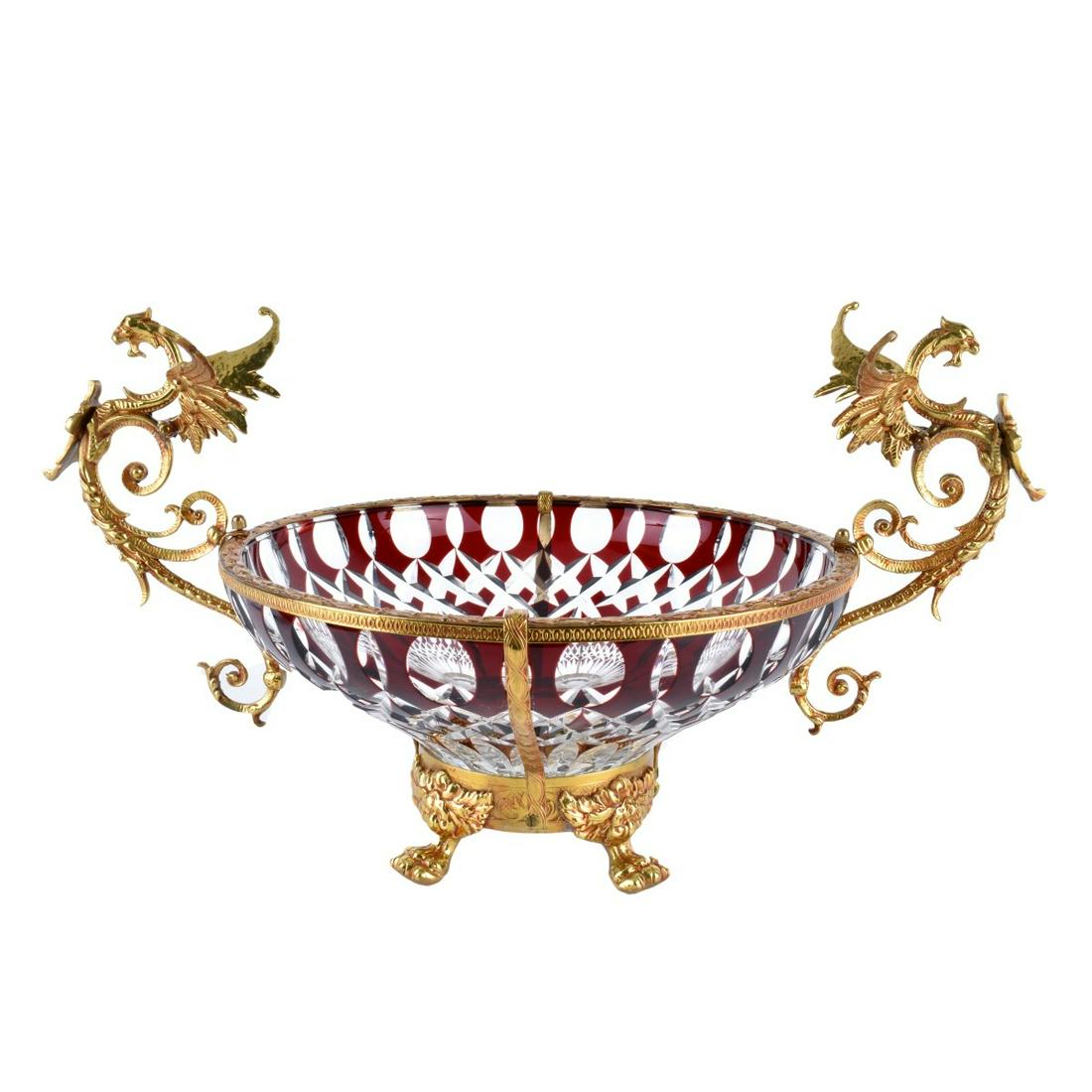 Crystal and Brass Centerpiece (1 of 6)