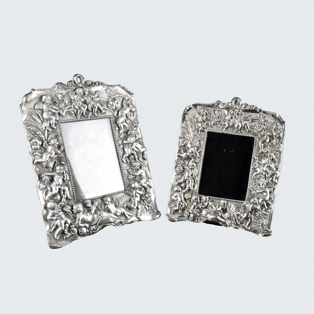 Two Antique Style Cherub Picture Frames (1 of 6)