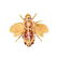 Burma Ruby and 14K Bee Pin - 3