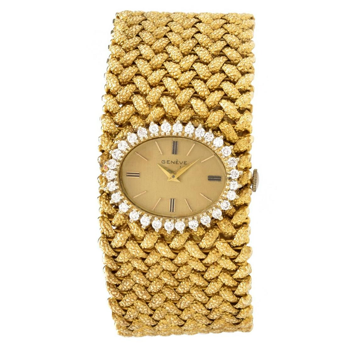 Diamond, 14K Geneve Bracelet Watch (1 of 4)