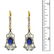 Sapphire, Diamond, Platinum and Gold Earrings - 4