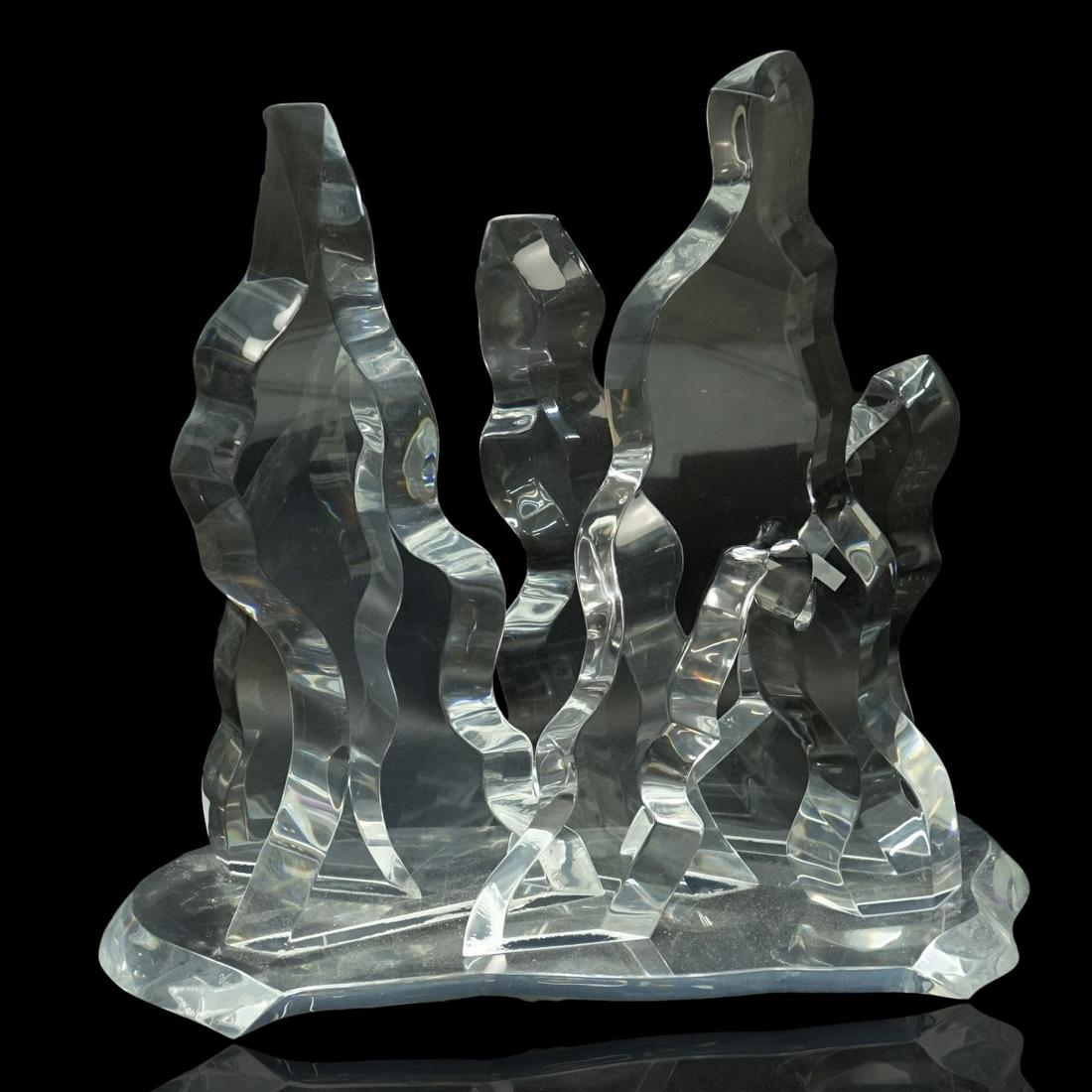 Van Teal (20C - ) Clear Lucite Abstract Sculpture (1 of 9)