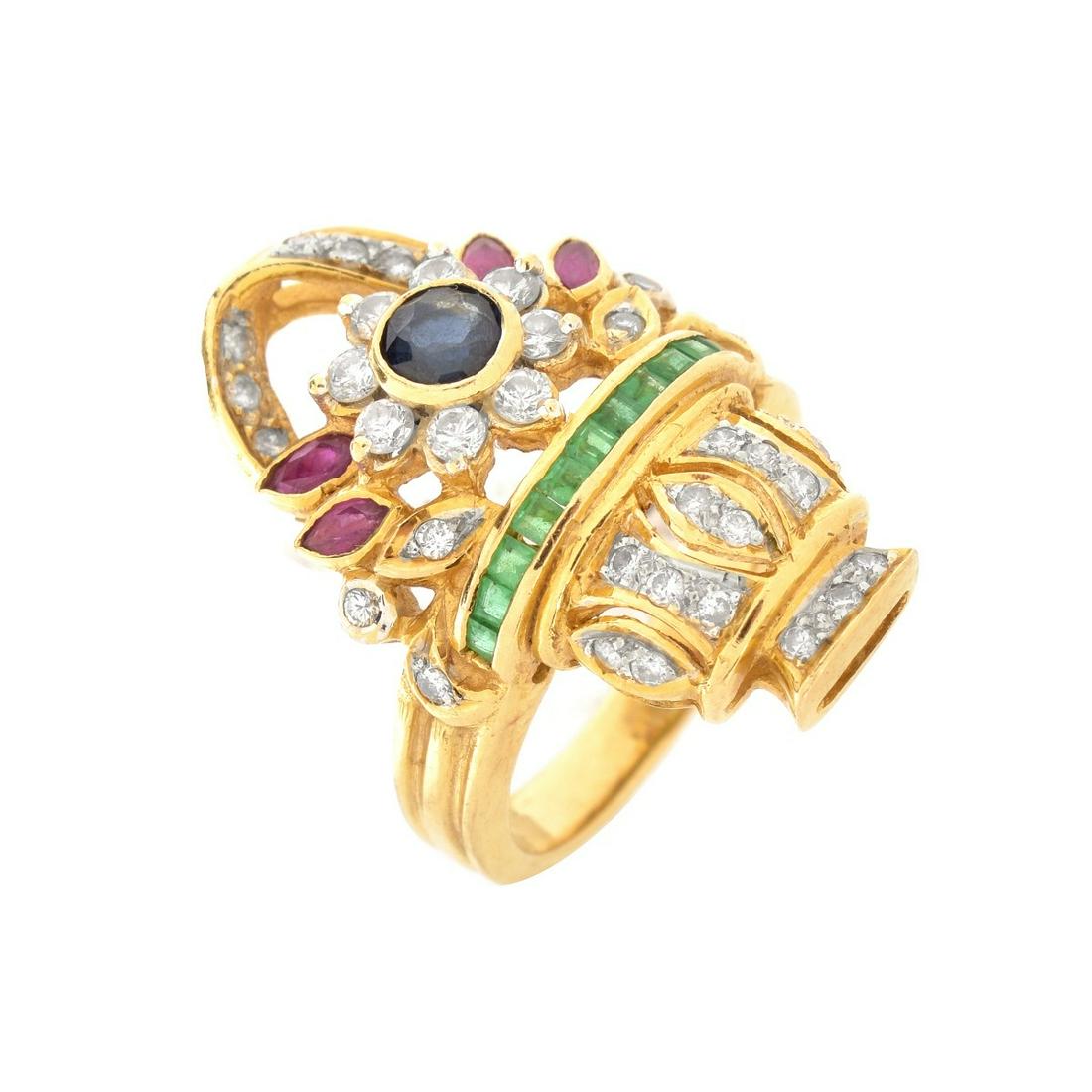Gemstone and 18K Ring (1 of 6)