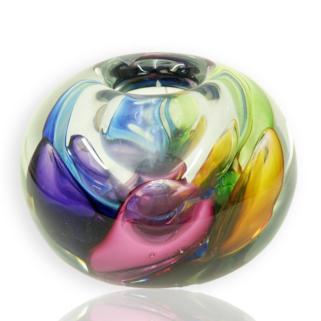 Leon Applebaum American (1945 - ) Art Glass Vase (1 of 7)