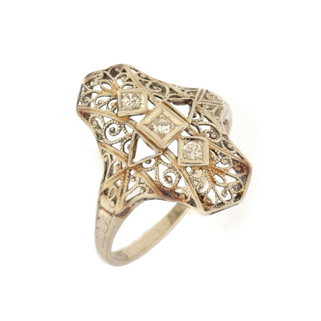 Art Deco Diamond and 14K Ring (1 of 4)