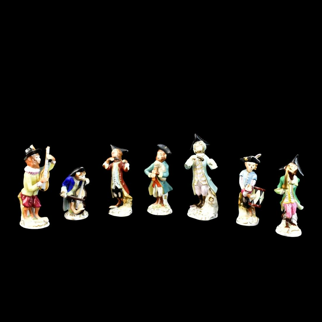 7 pc Volkstedt Porcelain Monkey Band (1 of 5)