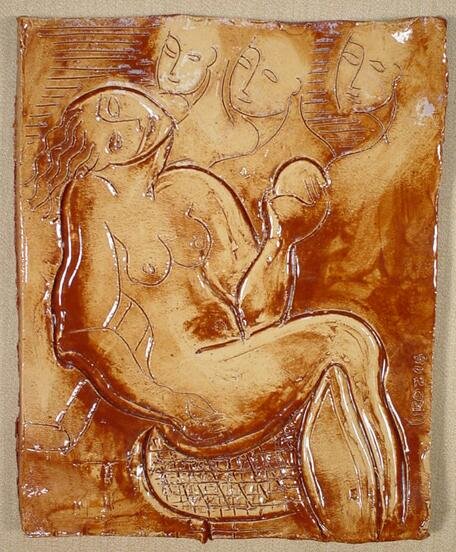 Yuri Gevorgian Yuroz Armenian (born1956- ) Ceramic - 2