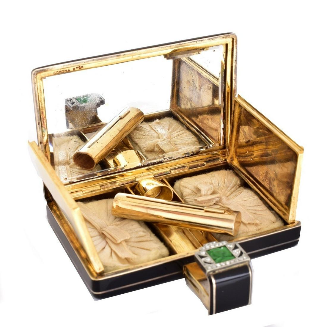 French Art Deco 18K Compact (1 of 5)