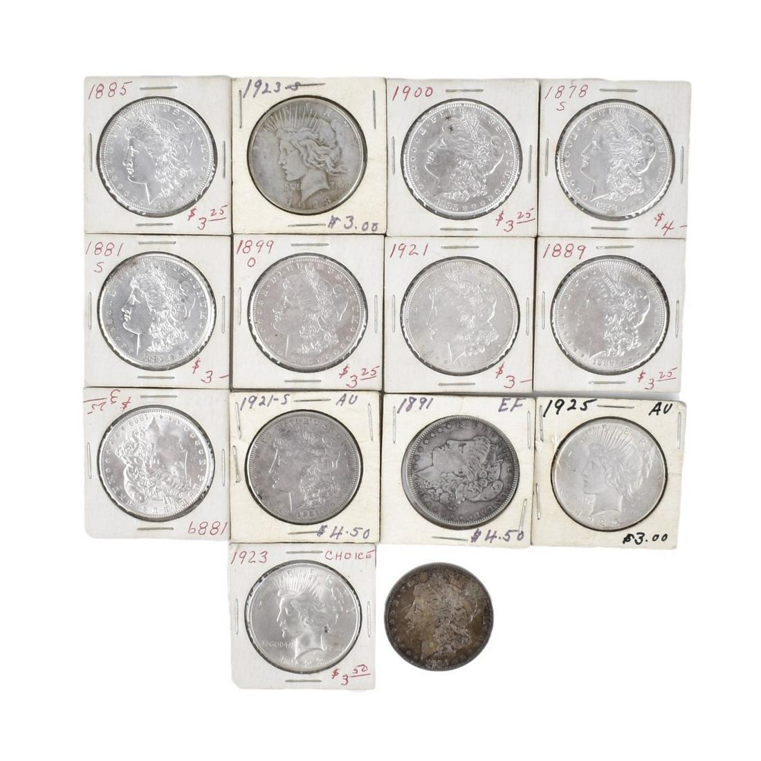 14 US Morgan Silver Dollar Coins (1 of 2)