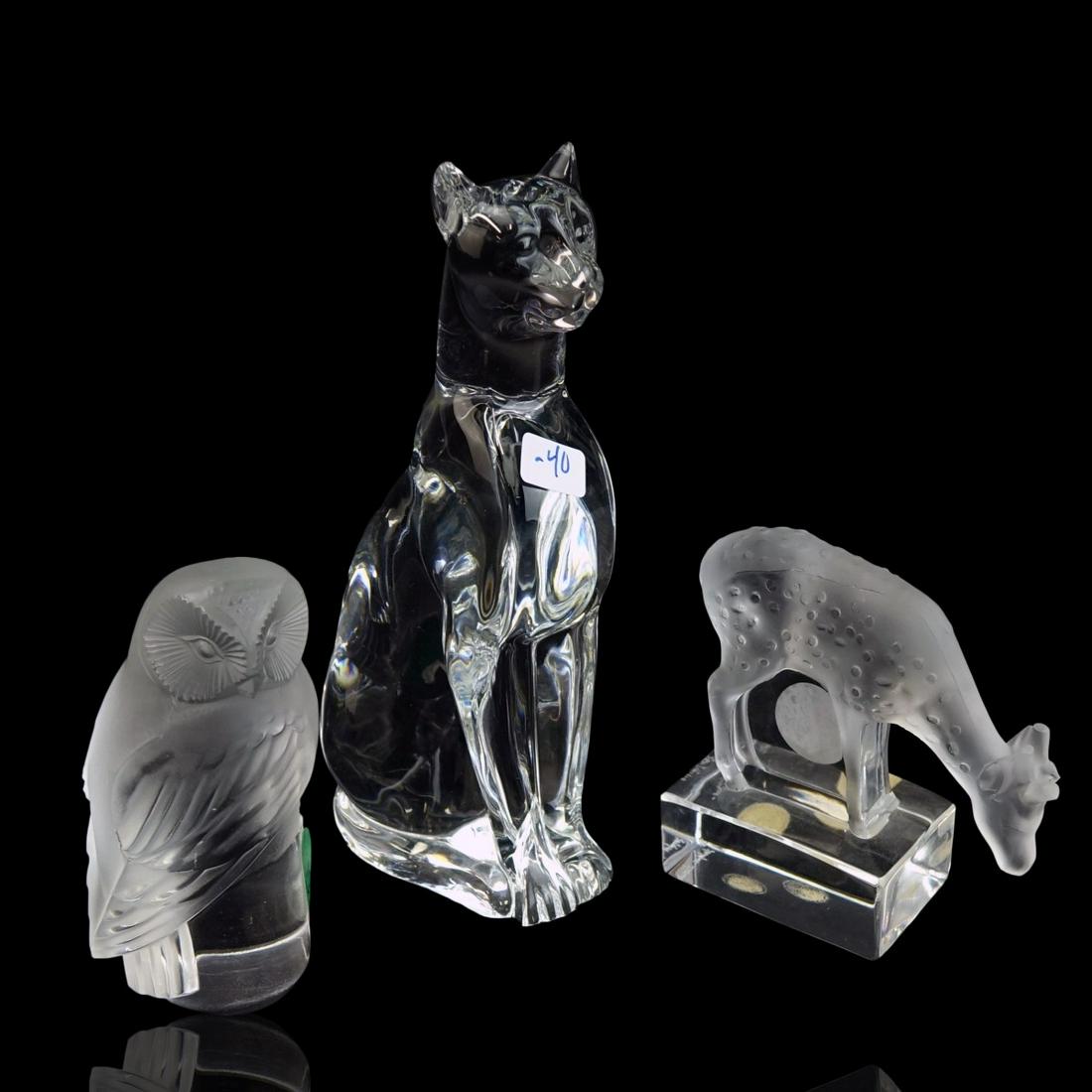 Three (3) Vintage Crystal Figurines (1 of 8)