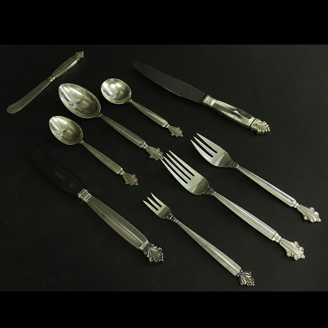 156 Pc Georg Jensen Acanthus Flatware Set (1 of 3)