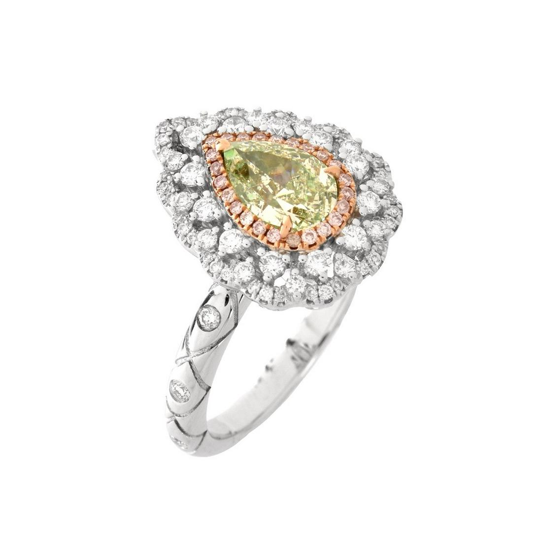AGL Green Diamond and 18K Ring (1 of 8)