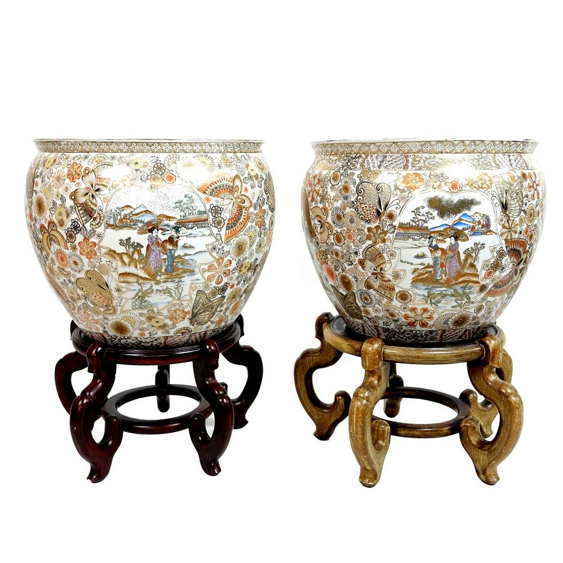 Pair of Japanese Planters (1 of 3)