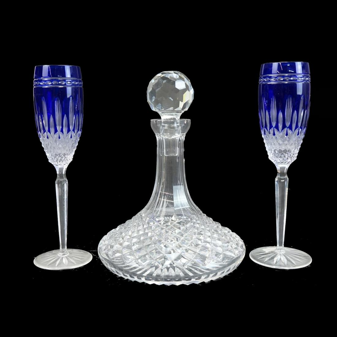 3 pcs Waterford Decanter with Champagne Glasses (1 of 3)