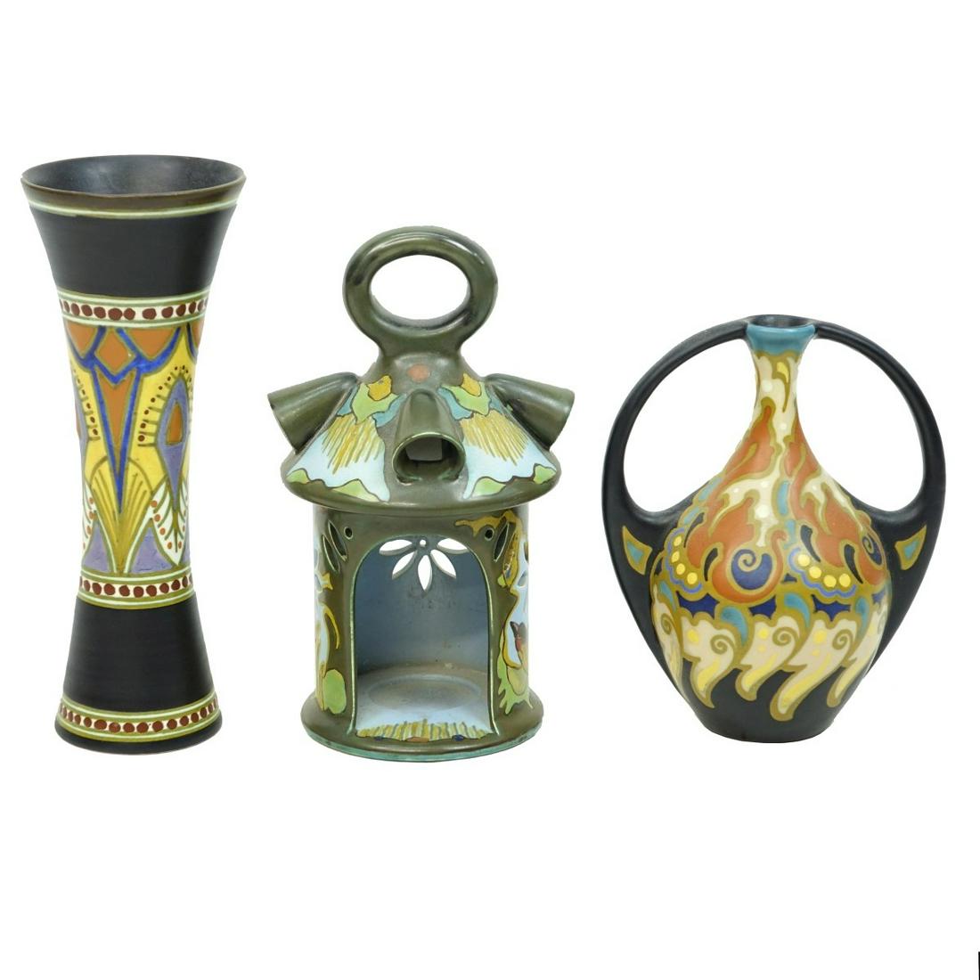 Three (3) Antique Gouda Tableware (1 of 7)