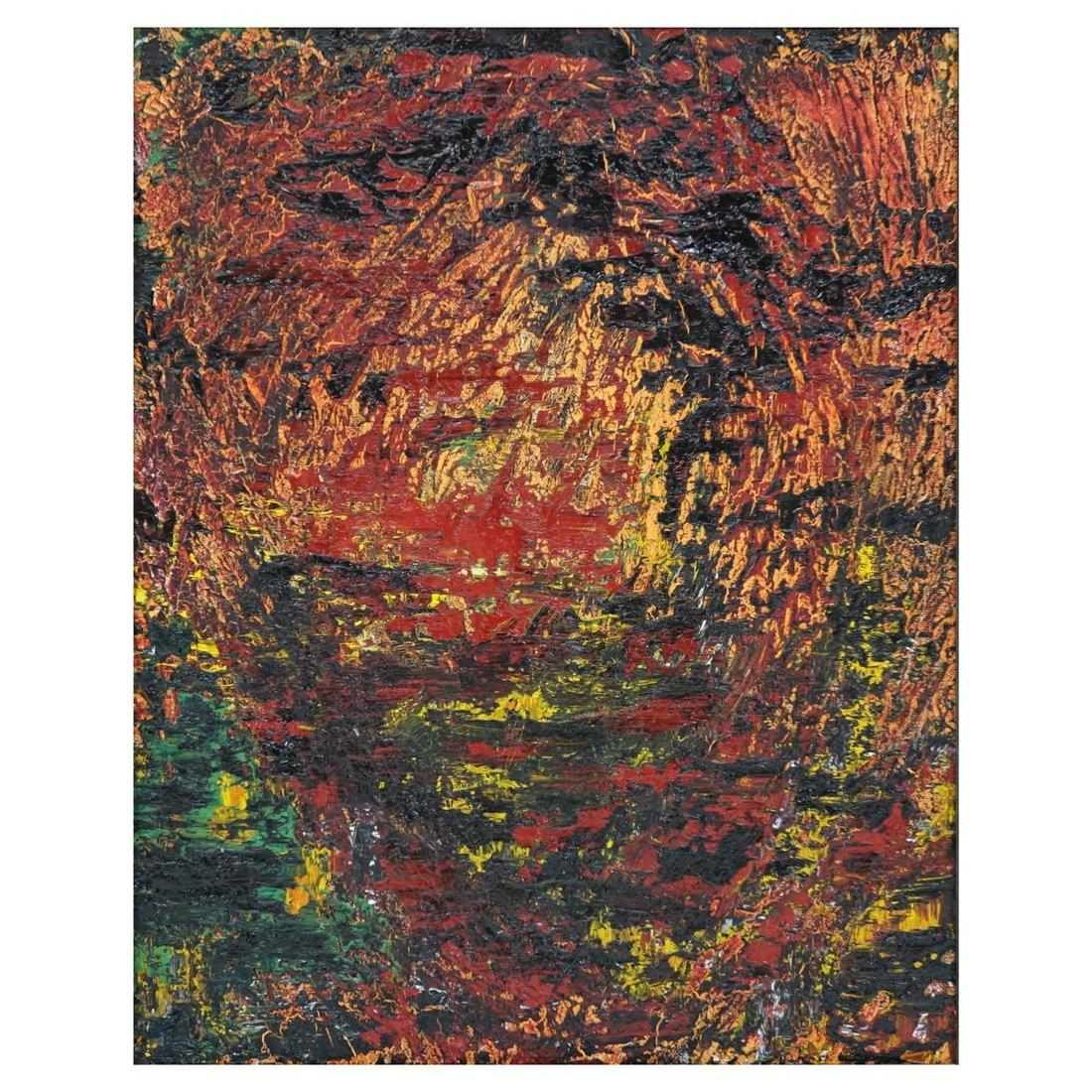 LaBree Abstract "Sunset" Oil on Canvas (1 of 3)