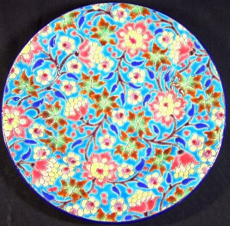 4 Longwy France Enameled Plates. Early to Mid 20th - 3